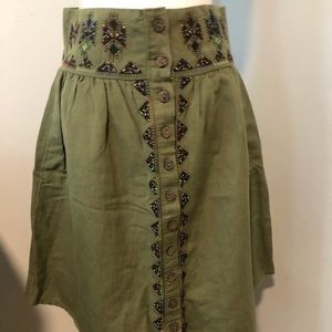 Anthropology Maeve linen Skirt